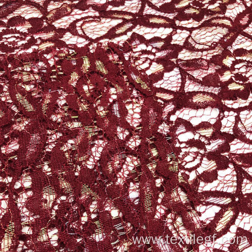 Red Wine Lace Knietting Fabrc